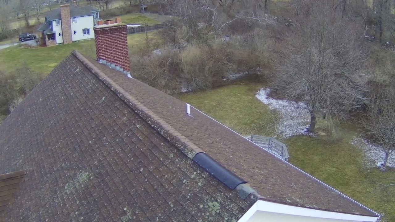 Shingles on the ground.